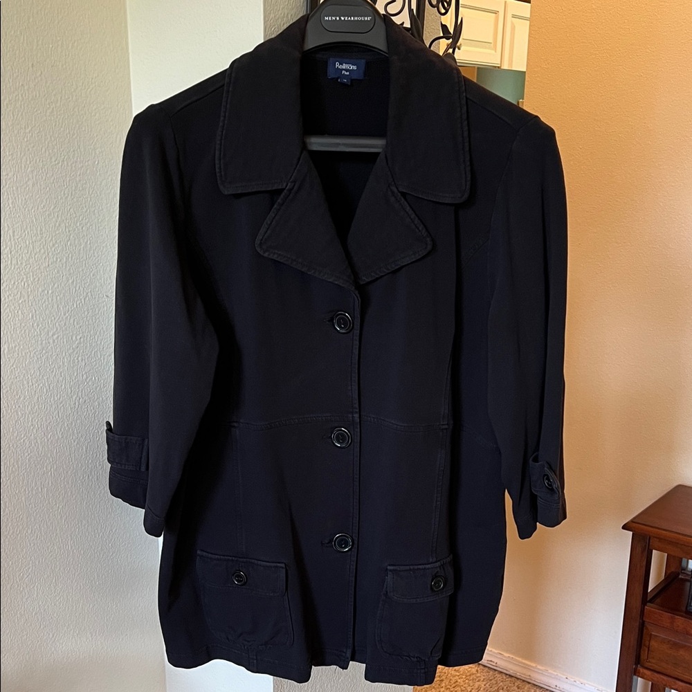 Reitmans Black Knit Coat for Women